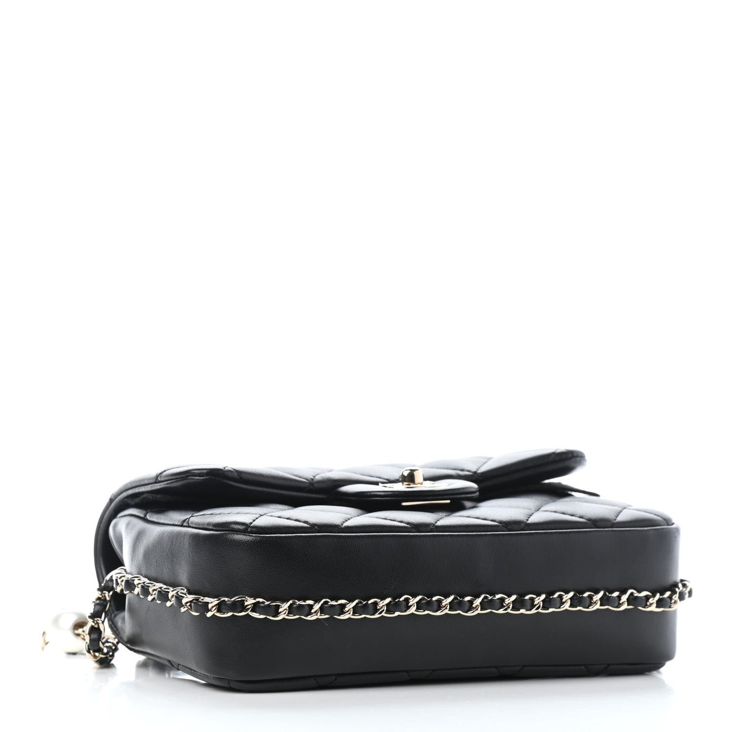 Lambskin Quilted Small My Precious Flap Black