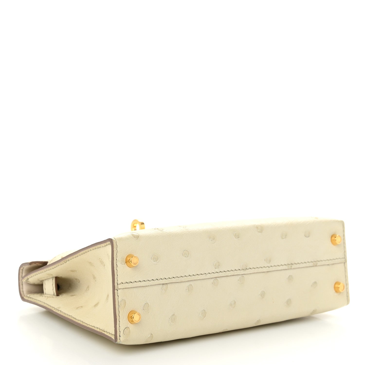 Hermes Ostrich Kelly Sellier Mini 20 Beton 4 of 11