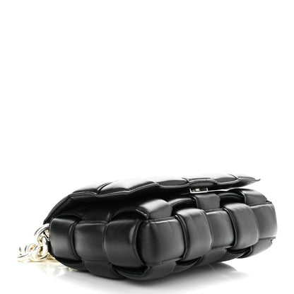 Bottega Veneta Lambskin Maxi Intreccio Padded Chain Cassette Crossbody Bag Black 3 of 10