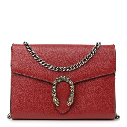 Gucci Calfskin Mini Dionysus Chain Wallet Hibiscus Red 1 of 16
