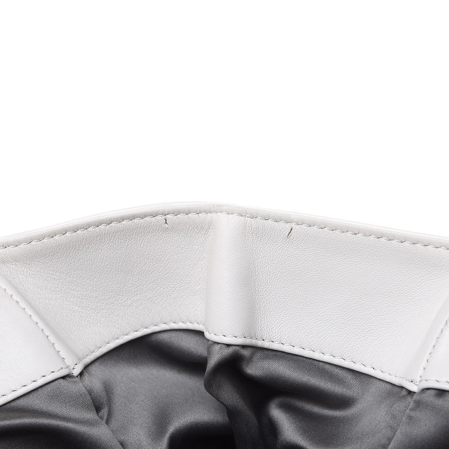 Calfskin Modern Chain Rhodoid East West Tote White