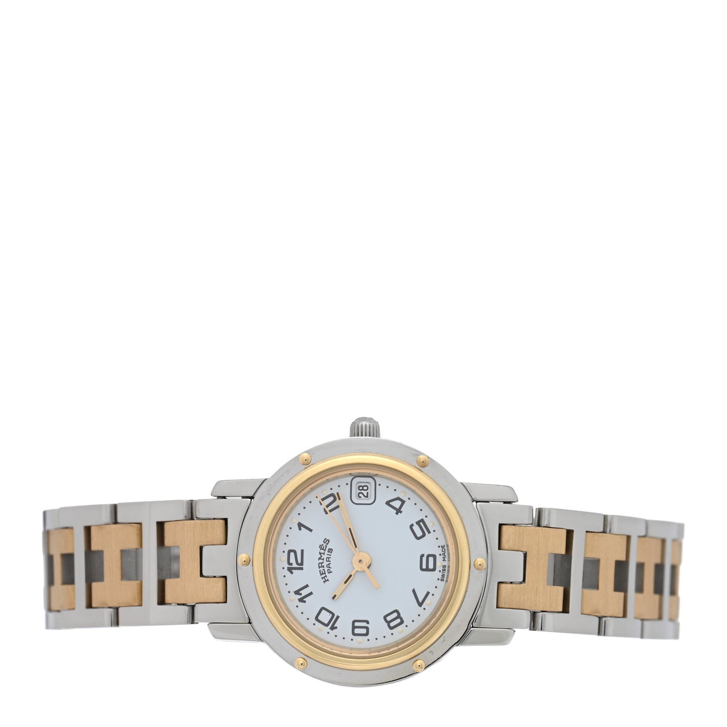 Stainless Steel 24mm Clipper Quartz Watch Gold