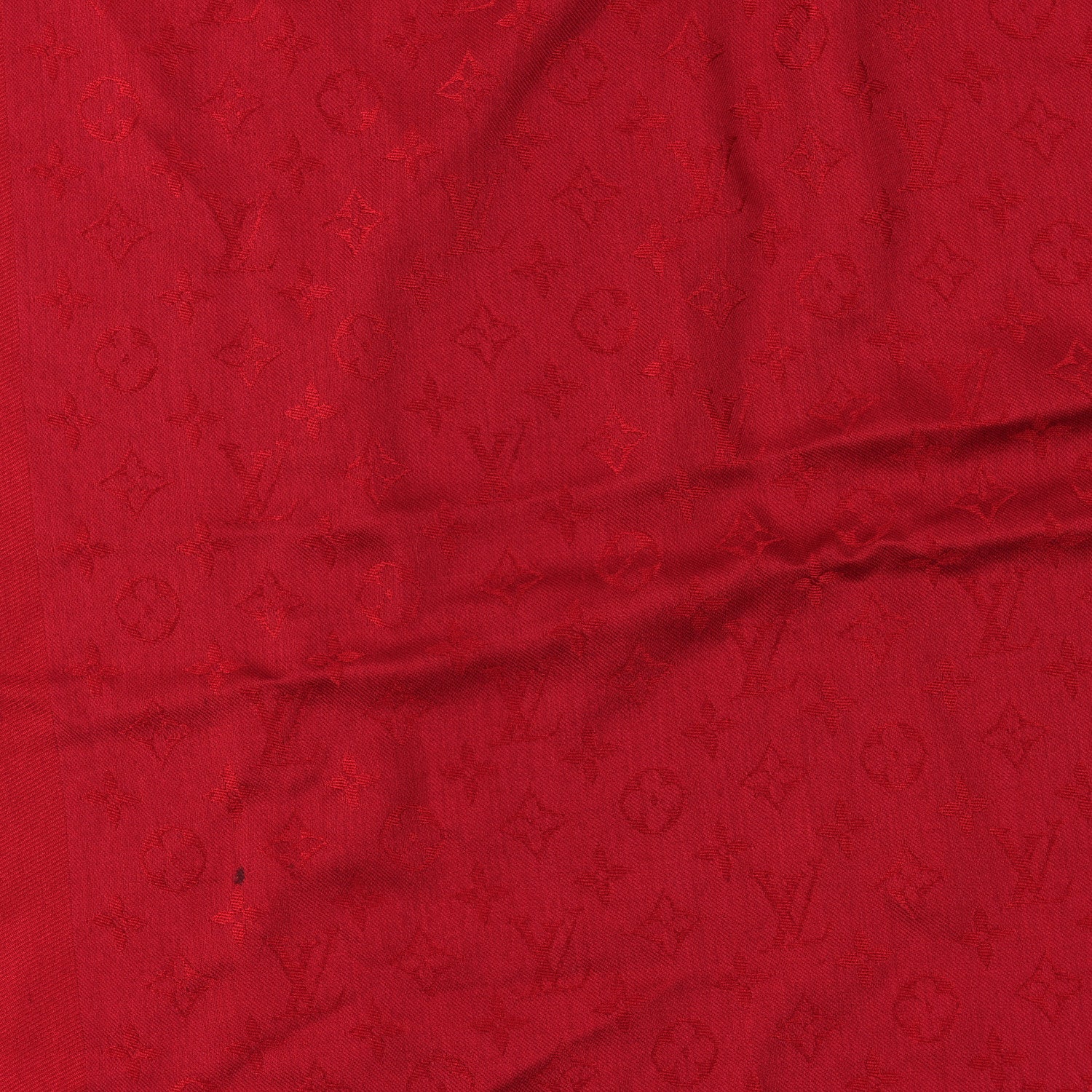 Louis Vuitton Wool Silk Monogram Denim Shawl Pomme D'Amour 3 of 4