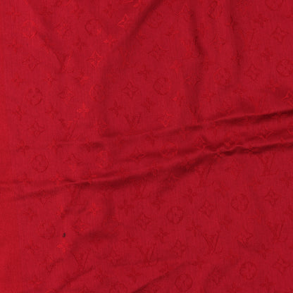Louis Vuitton Wool Silk Monogram Denim Shawl Pomme D'Amour 3 of 4