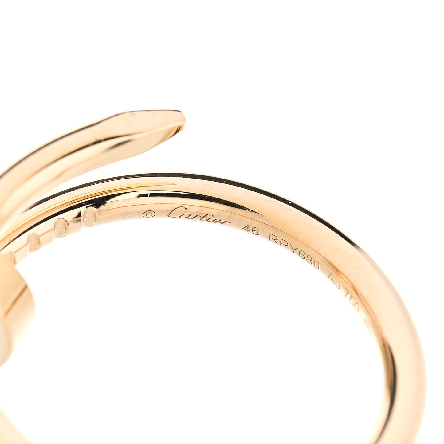 18K Yellow Gold Small Juste Un Clou Ring 46 3.75