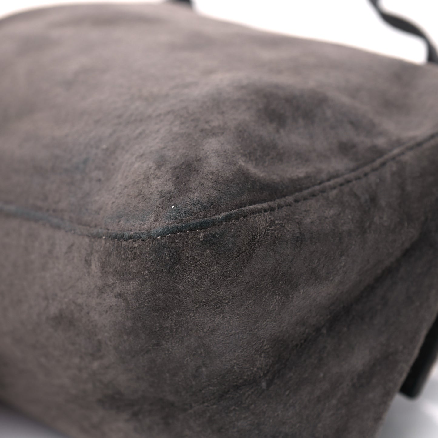 Suede Mini Mama Baguette Grey