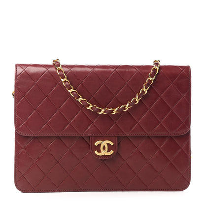Chanel Lambskin Quilted Medium Single Flap Red 1 of 9