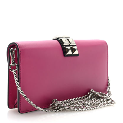 Prada City Calfskin Studded Mini Elektra Crossbody Bag Fuchsia Black 3 of 10