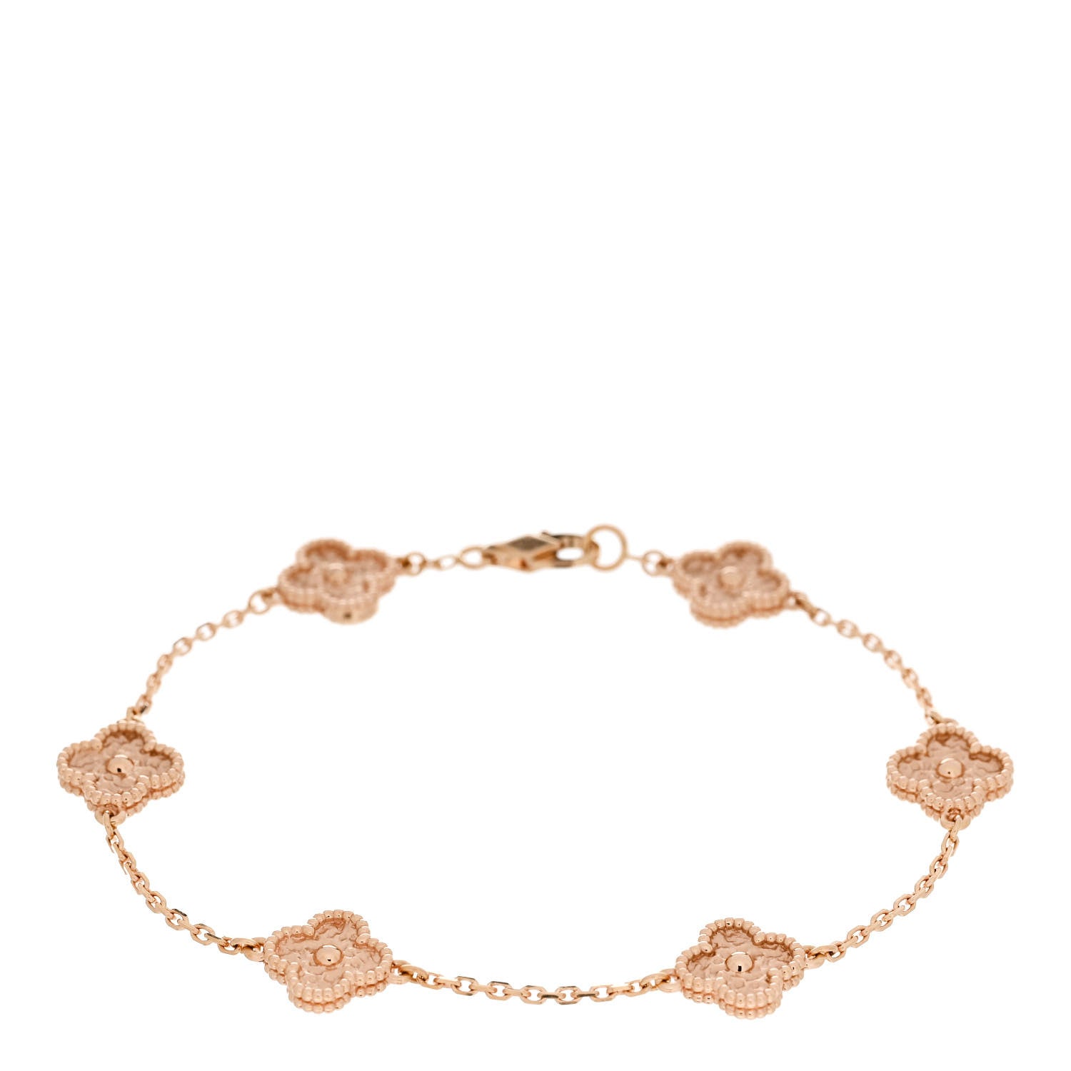 Van Cleef & Arpels 18K Rose Gold 6 Motifs Sweet Alhambra Bracelet 1 of 5