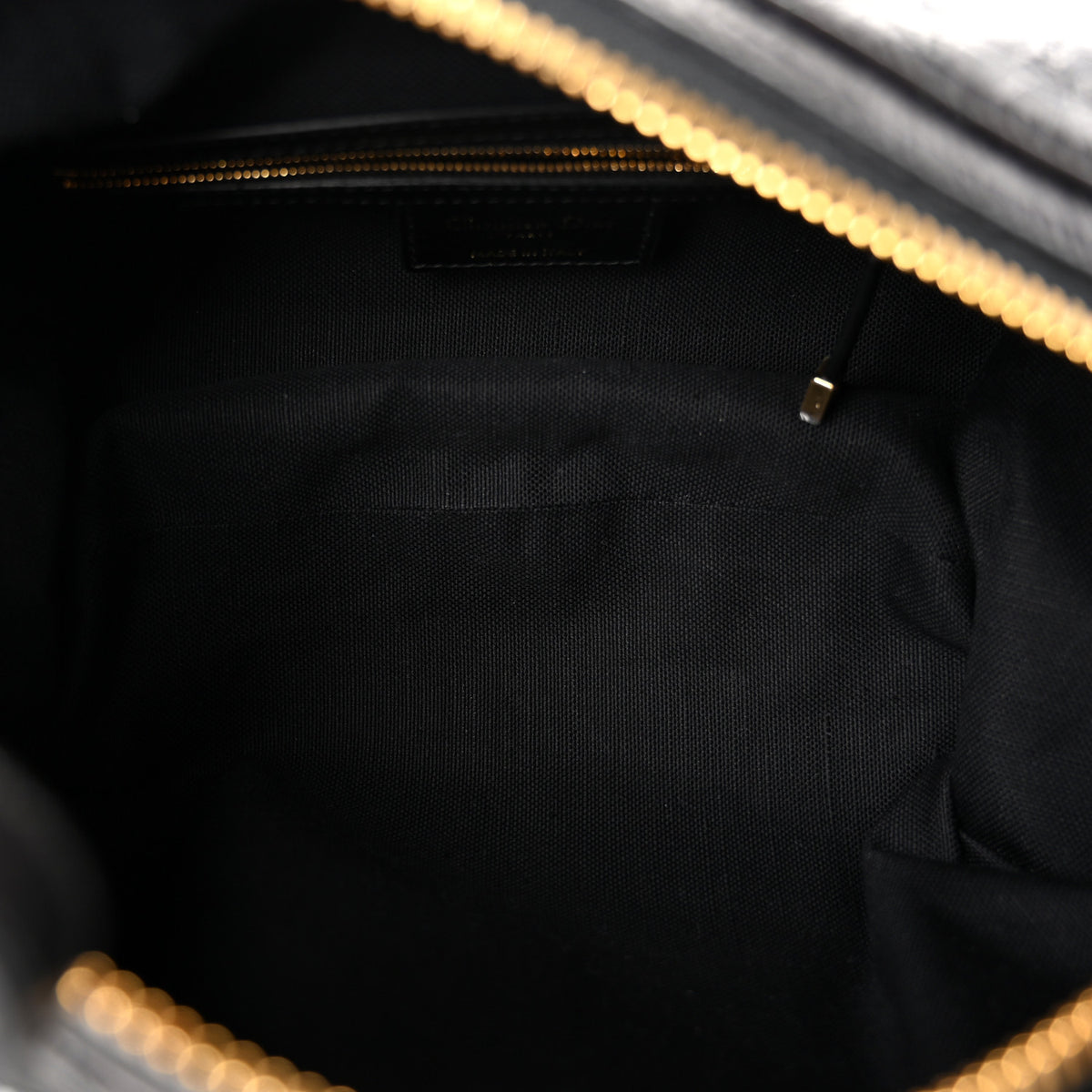 Crinkled Calfskin Macrocannage Small D-Journey Bag Black