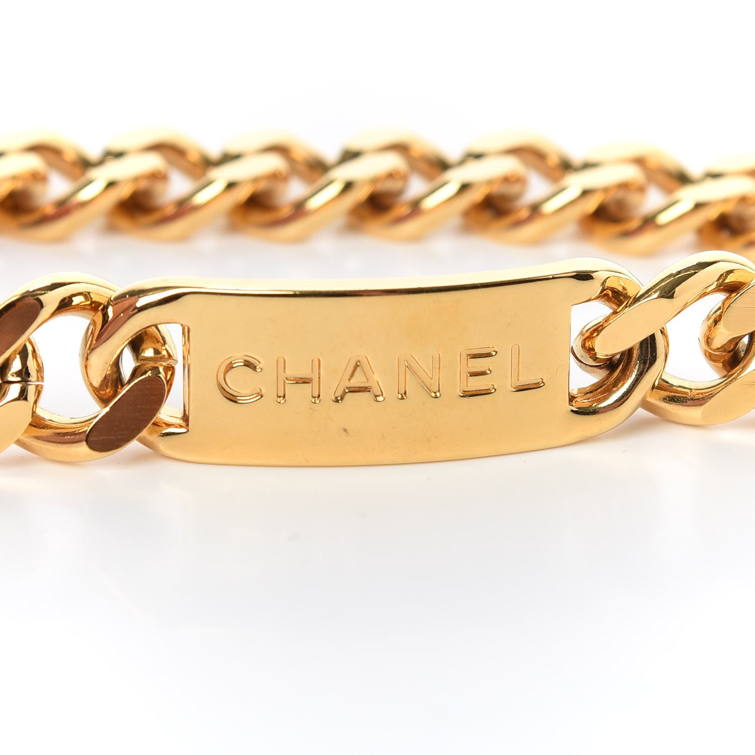 Chanel Metal Chain CC Medallion Belt Gold 3 of 5