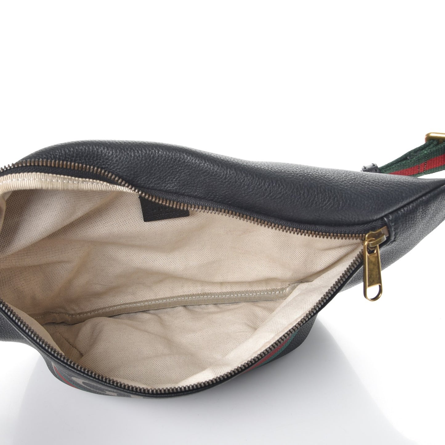 Grained Calfskin Logo Belt Bag Black