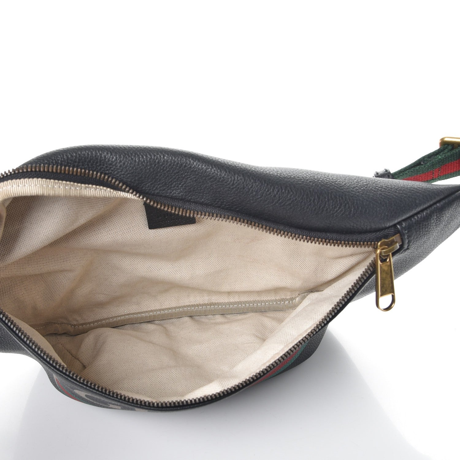Gucci Grained Calfskin Logo Belt Bag Black 5 of 7