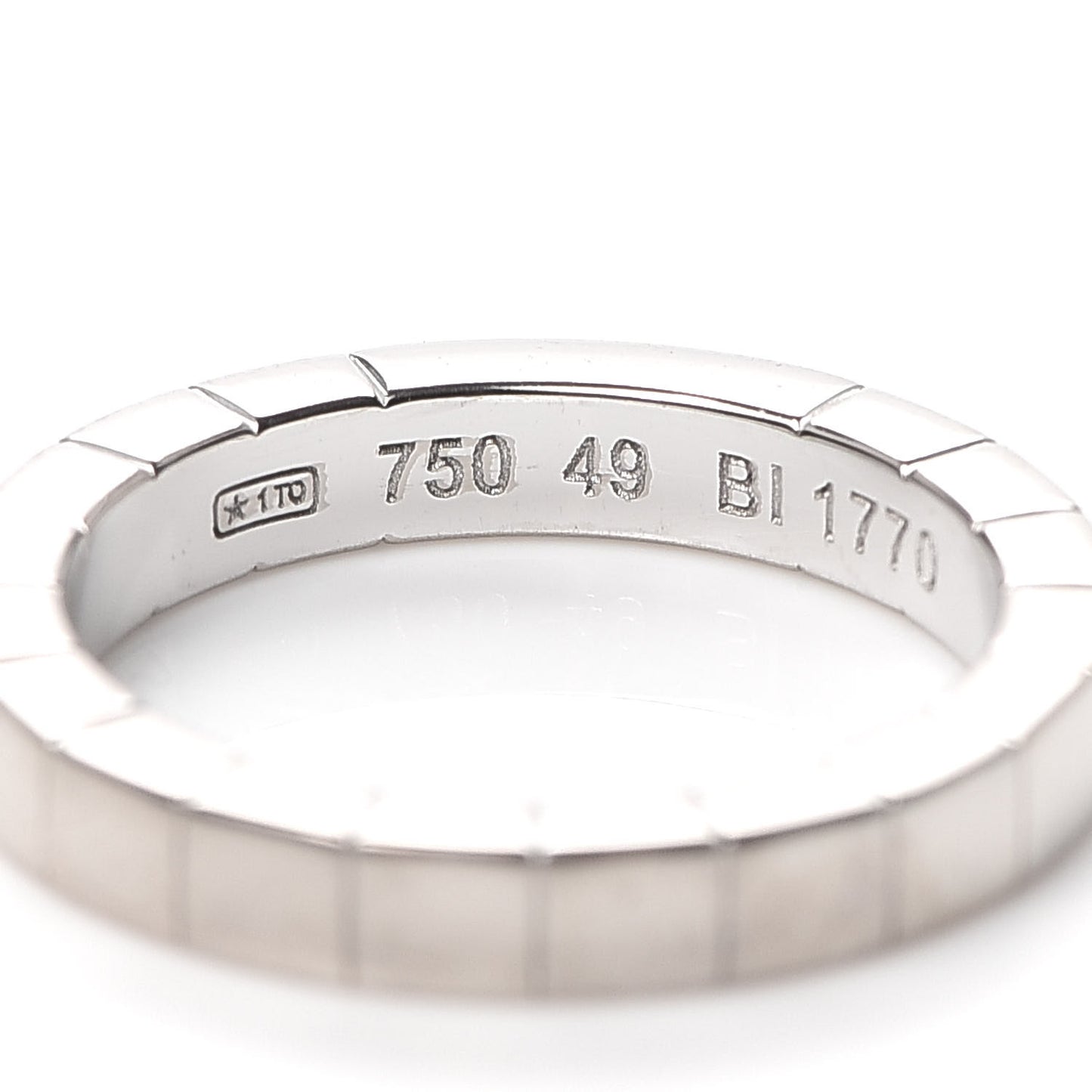18K White Gold Lanieres Ring 49 5
