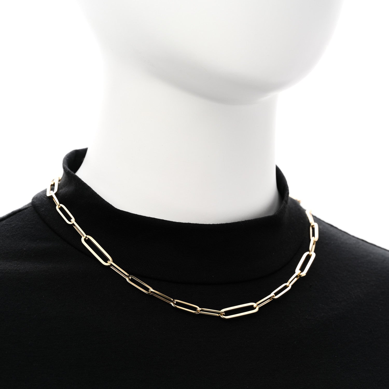 Roberto Coin 18K Yellow Gold Paper Clip Link Necklace 2 of 5