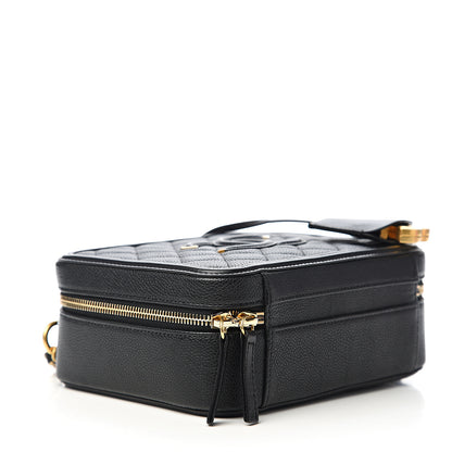 Chanel Caviar Quilted Medium CC Filigree Vanity Case Black 3 of 10