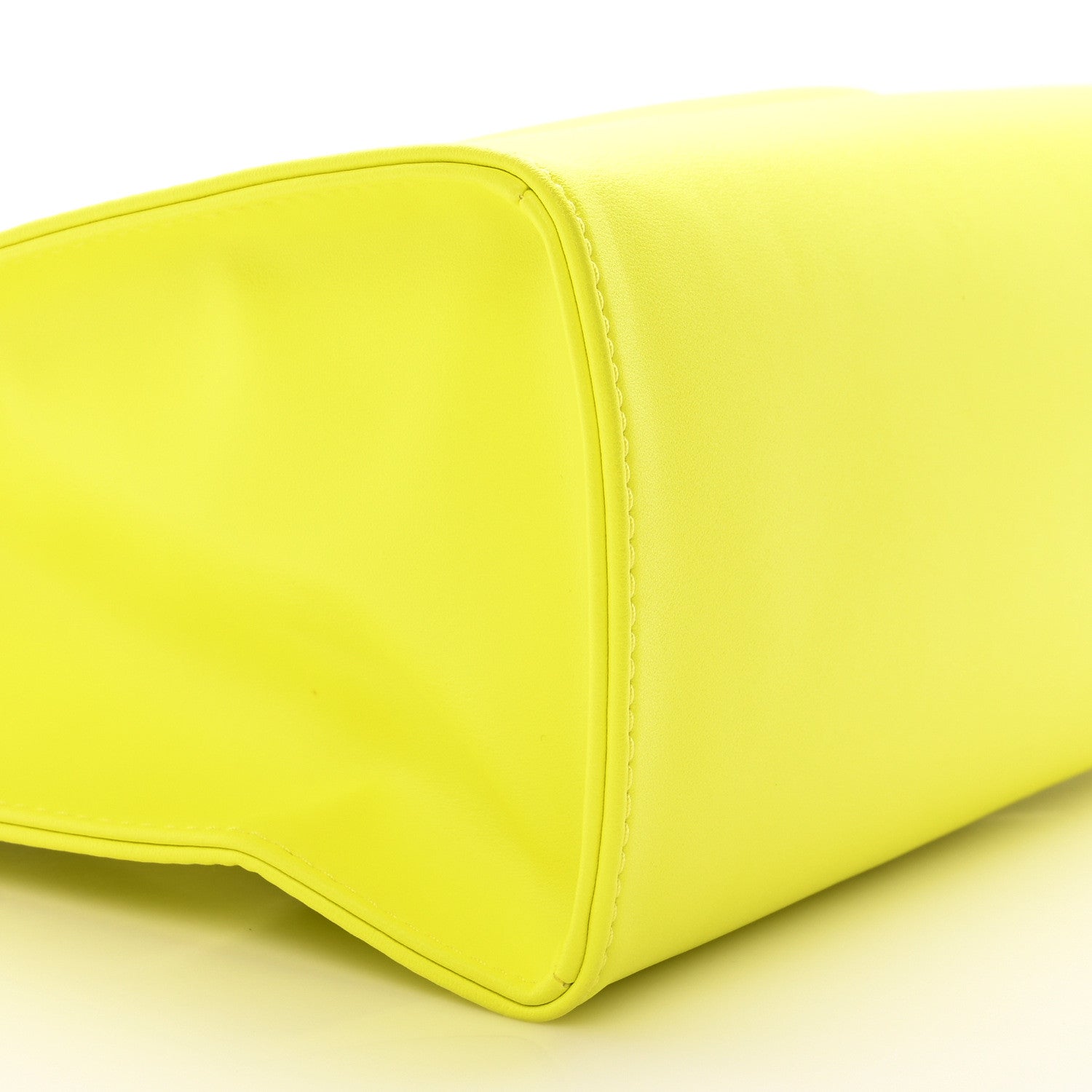 Telfar Vegan Leather Shmedium Shopping Bag Highlighter Yellow 9 of 10