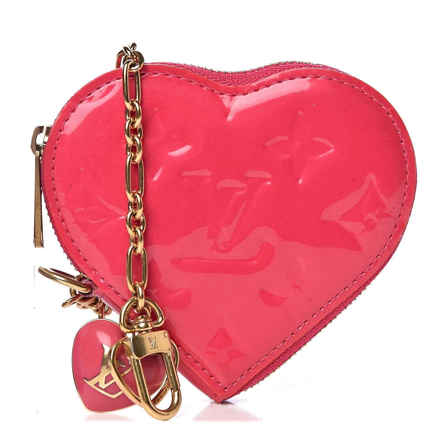 Louis Vuitton Vernis Heart Coin Purse Rose Pop 1 of 9