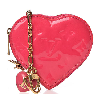 Louis Vuitton Vernis Heart Coin Purse Rose Pop 1 of 9