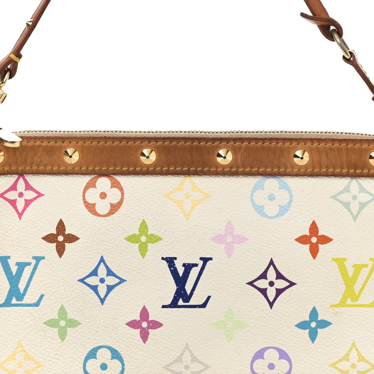 Monogram Multicolor Pochette Accessories White