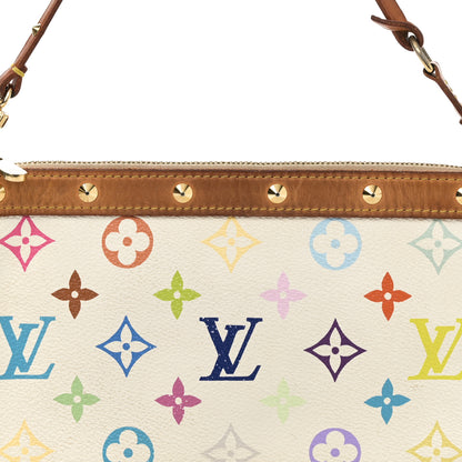 Louis Vuitton Monogram Multicolor Pochette Accessories White 7 of 9