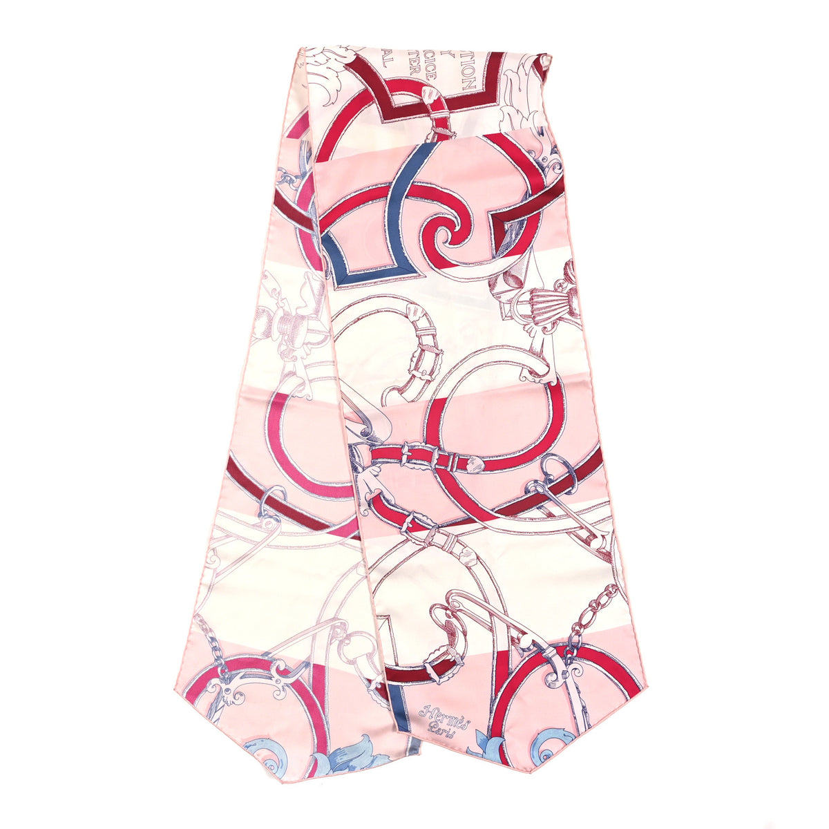 Silk L'Instruction Du Roy Muffler Rose White Bordeaux