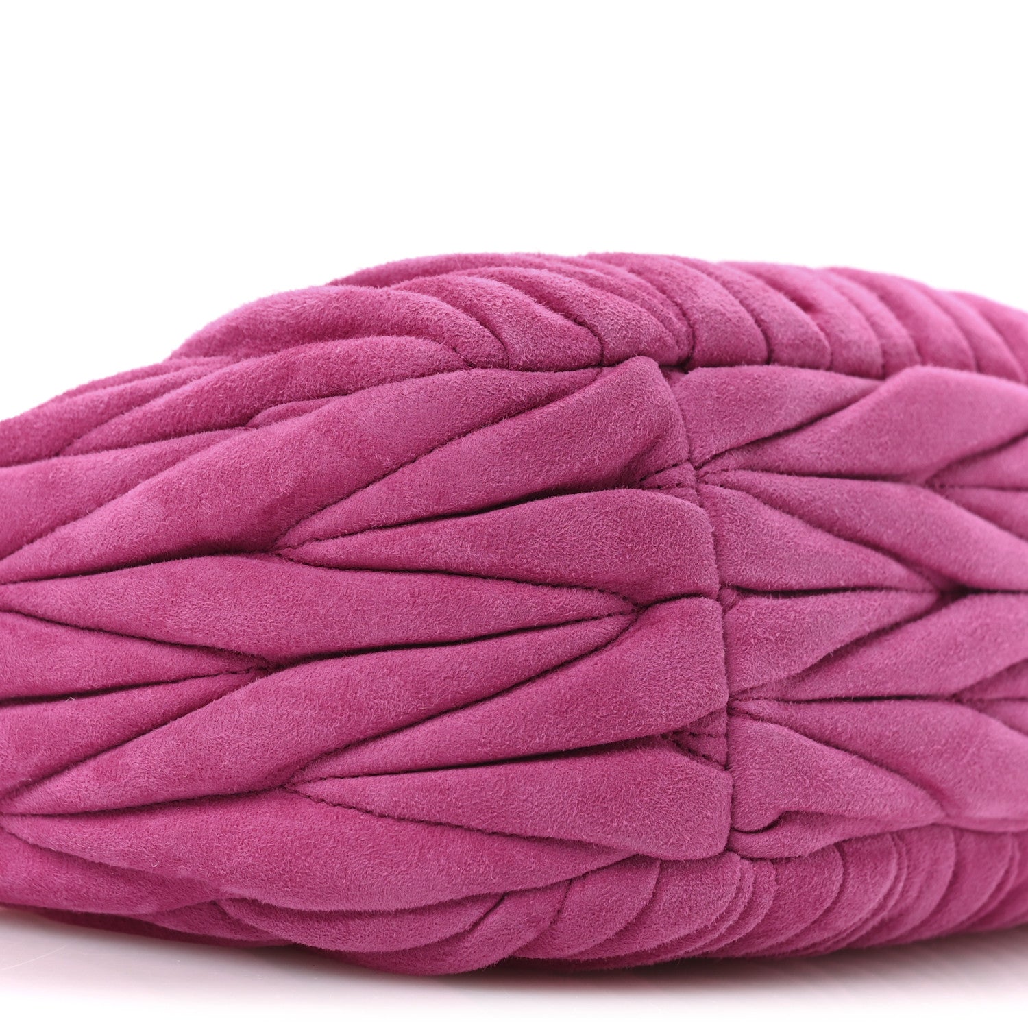 Miu Miu Suede Matelasse Mini Wander Hobo Fuxia 9 of 11
