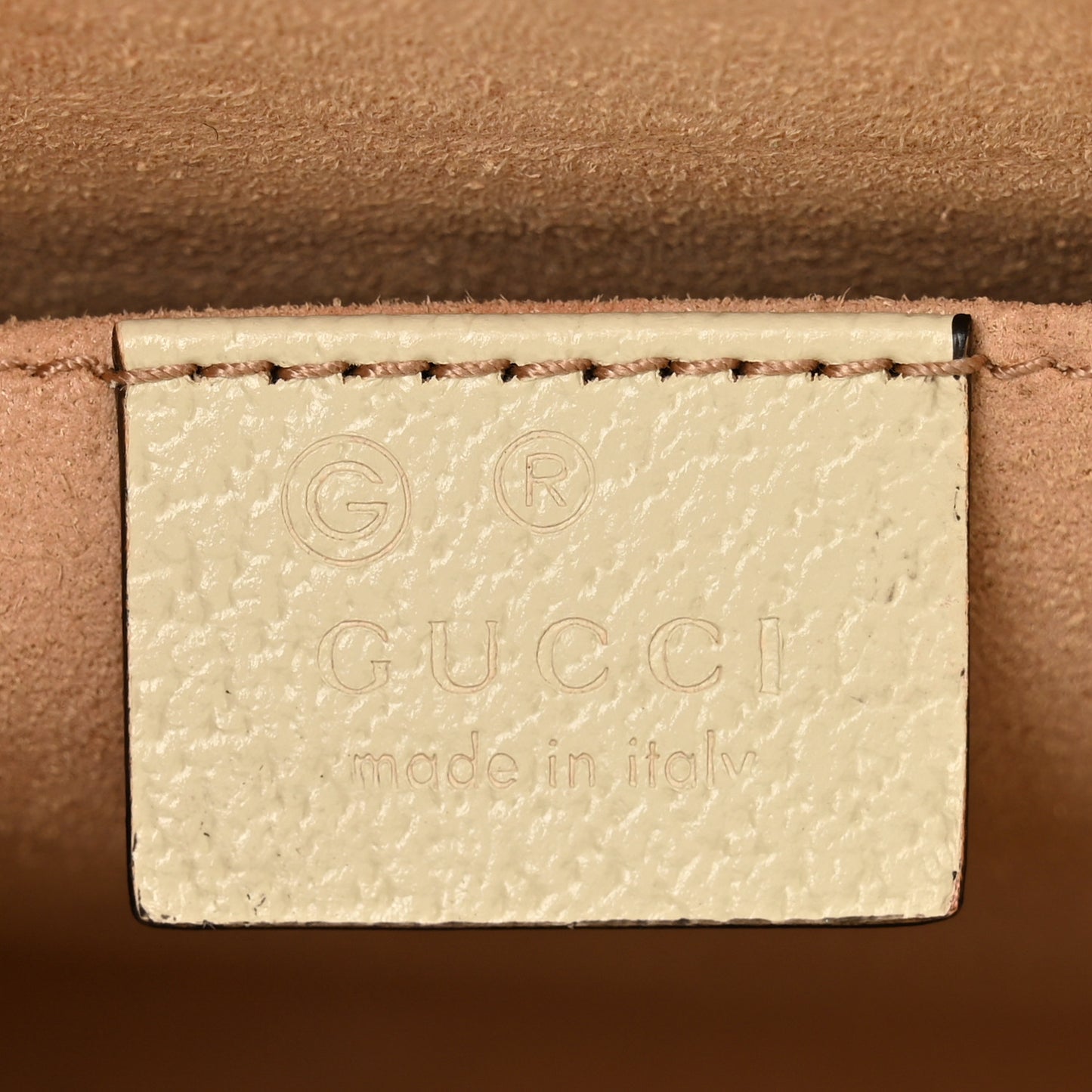 Textured Calfskin Web Small Ophidia Chain Shoulder Bag Mystic White
