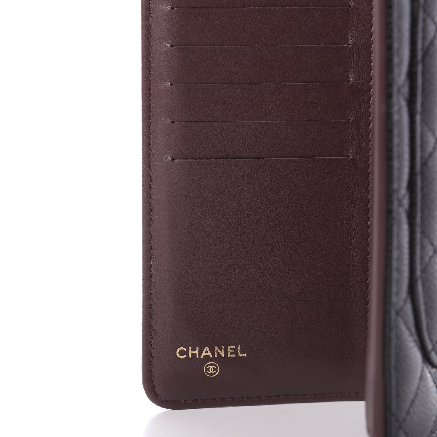 Chanel Caviar Quilted Yen Wallet Black 6 of 10