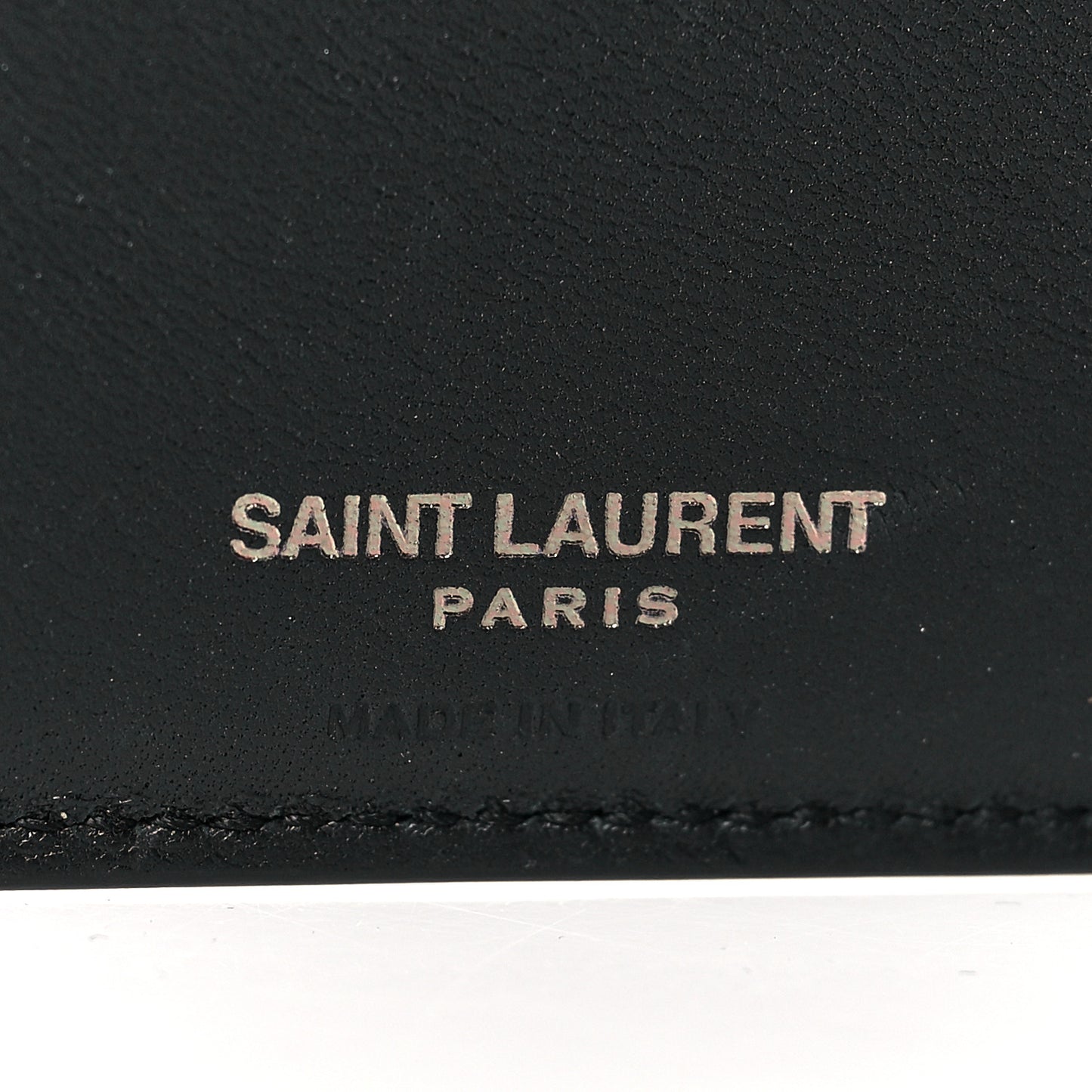Calfskin Crocodile Embossed Monogram Bifold Wallet Black