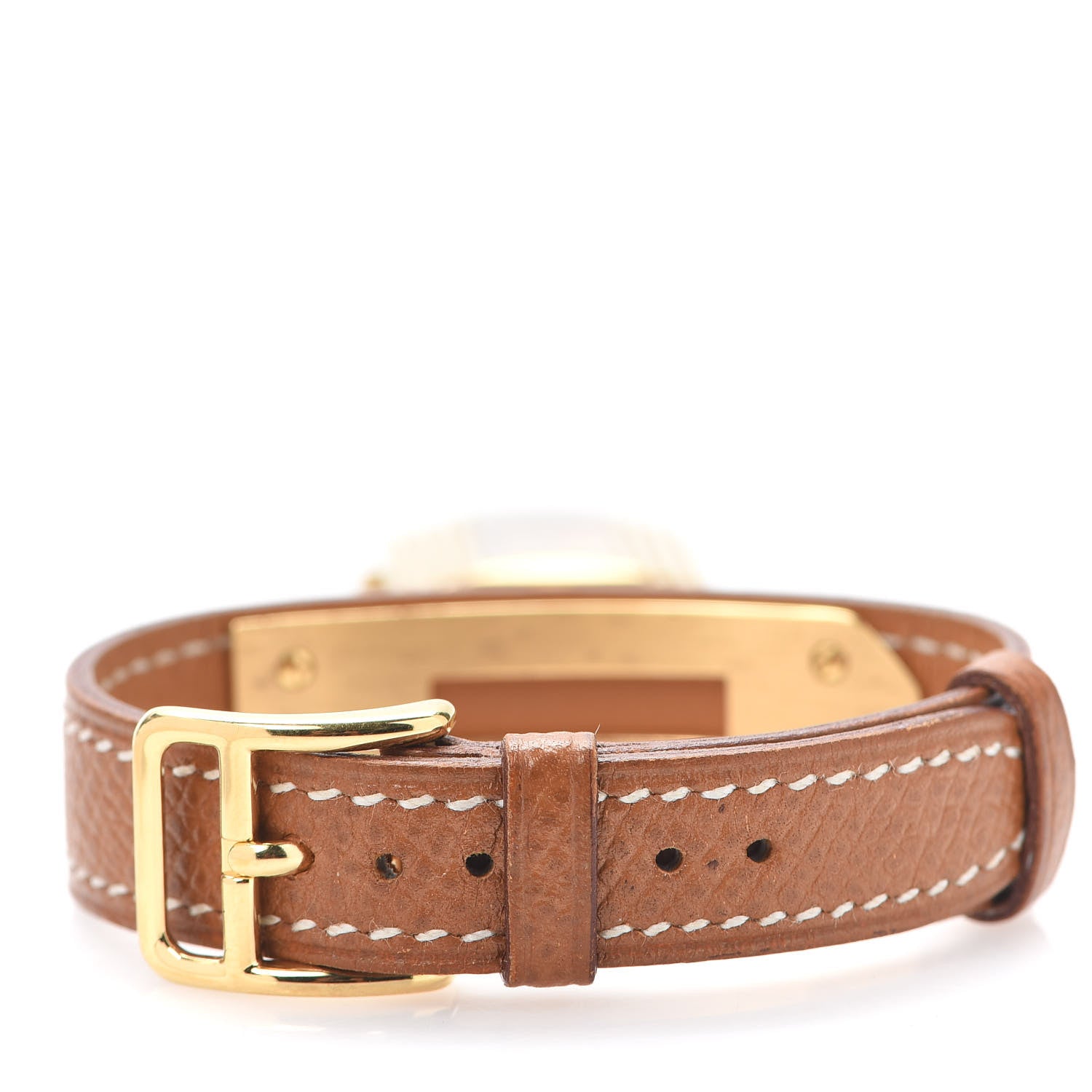 Hermes Stainless Steel Courchevel 20mm Kelly Cadena Quartz Watch Gold 2 of 5