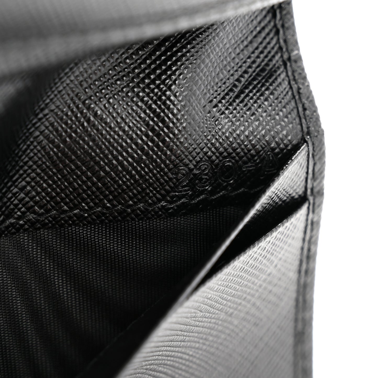 Saffiano Triangle Continental Zip Wallet Black
