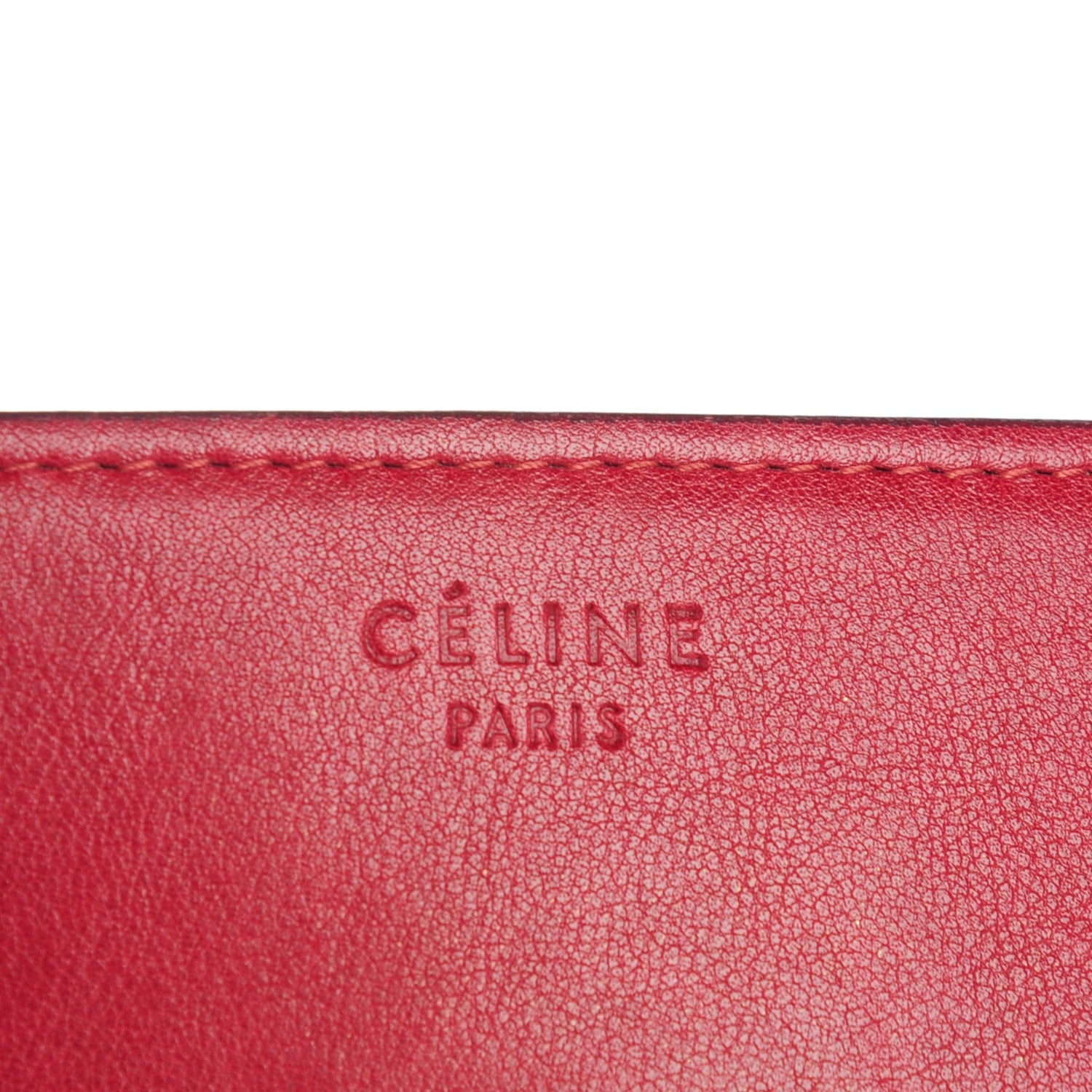 Celine Supple Calfskin Medium Phantom Luggage Red 6 of 9