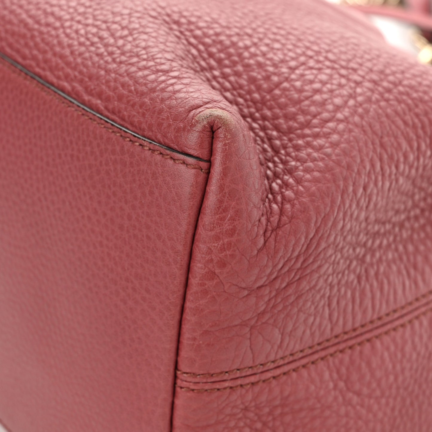Pebbled Calfskin Medium Soho Chain Shoulder Bag Peonia Flower