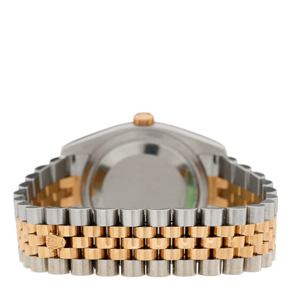 Rolex Stainless Steel 18K Everose Gold Diamond 36mm Oyster Perpetual Datejust Watch Silver 116231 3 of 5