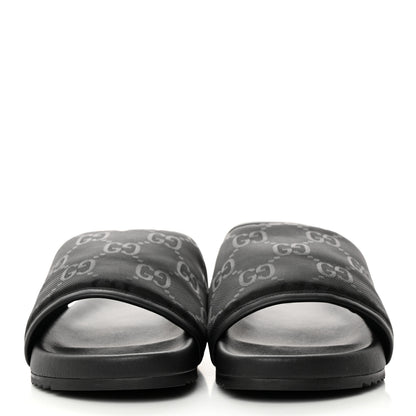 Gucci Econyl Nylon Demetra GG Monogram Mens Off the Grid Slide Sandals 12 Black 2 of 8
