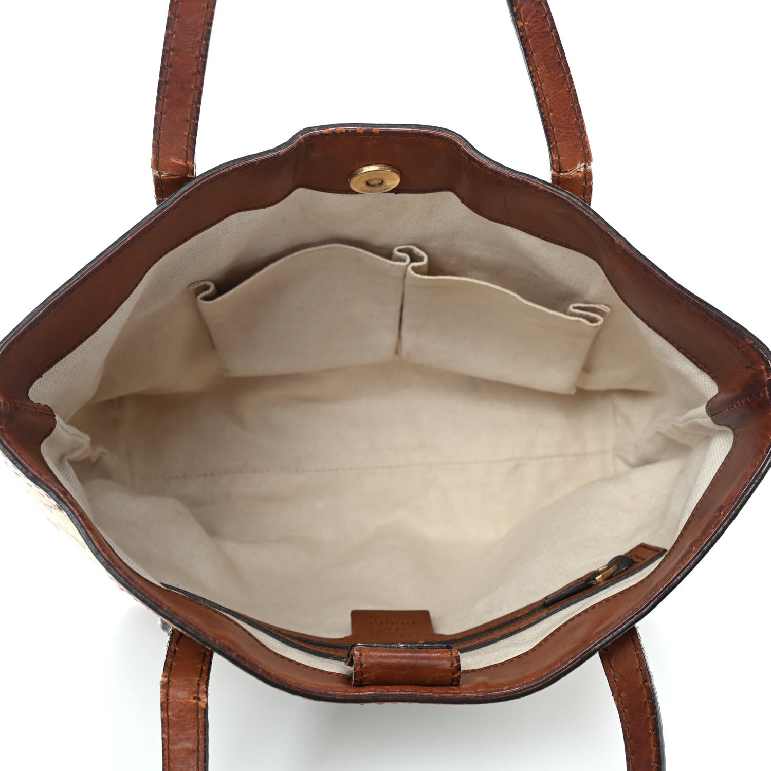 Gucci Monogram Stirrup Tote Tan 4 of 8