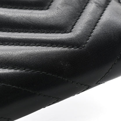 Gucci Calfskin Matelasse GG Marmont Zip Around Organizer Wallet Black 10 of 10