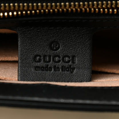 Gucci Calfskin GG Supreme Monogram Medium Padlock Shoulder Bag Black Gold 6 of 12