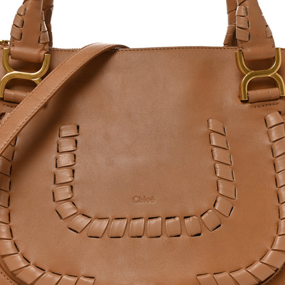 Chloe Calfskin Whipstitch Medium Marcie Satchel Tan 7 of 9