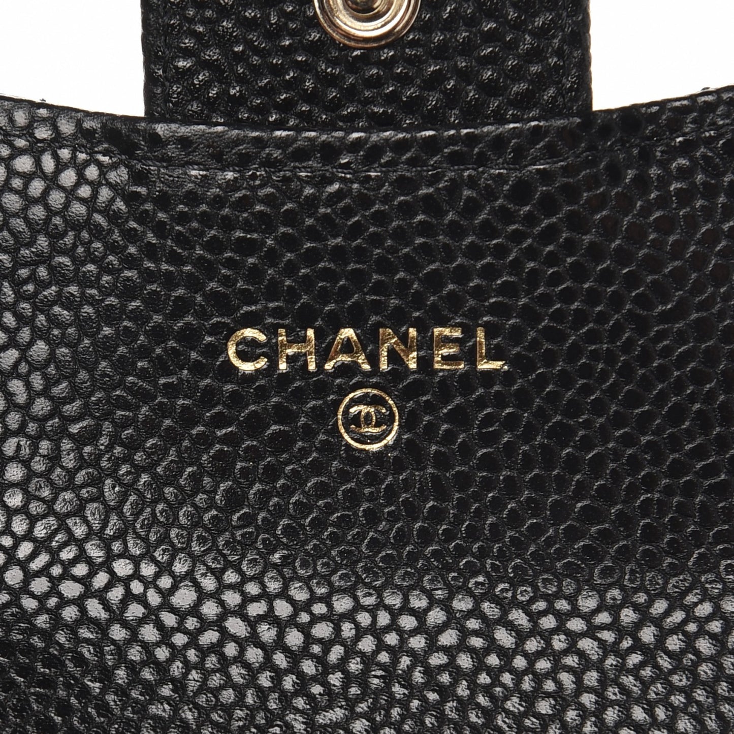 Caviar Quilted Card Holder Wallet Black