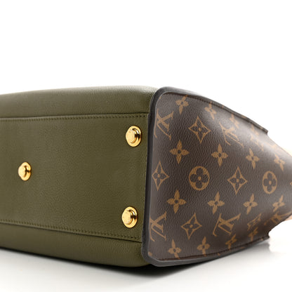 Louis Vuitton Calfskin Monogram On My Side MM Laurier Green Toffee Latte Beige 9 of 9