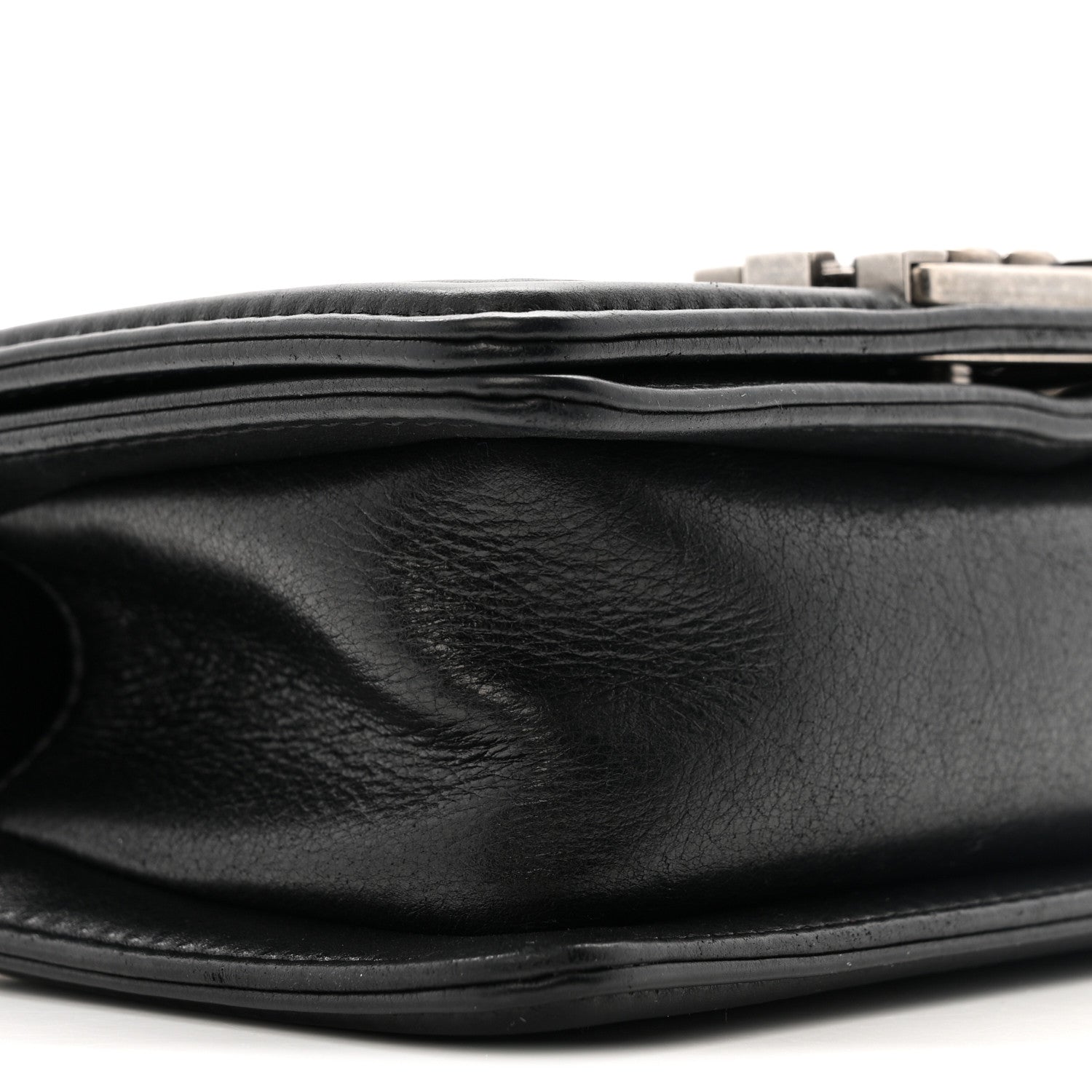 Chanel Galuchat Stingray Mini Boy Flap  Black Silver 9 of 11