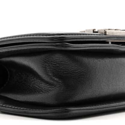 Chanel Galuchat Stingray Mini Boy Flap  Black Silver 9 of 11