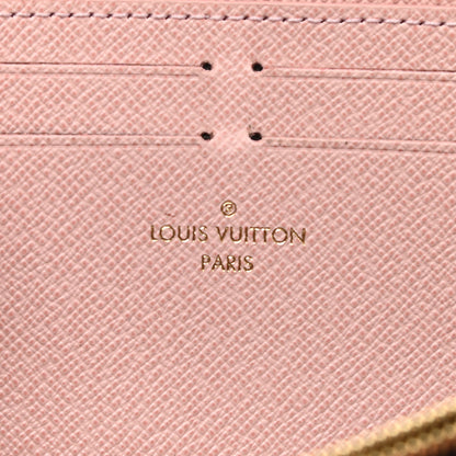 Louis Vuitton Damier Ebene Clemence Wallet Rose Ballerine 6 of 6