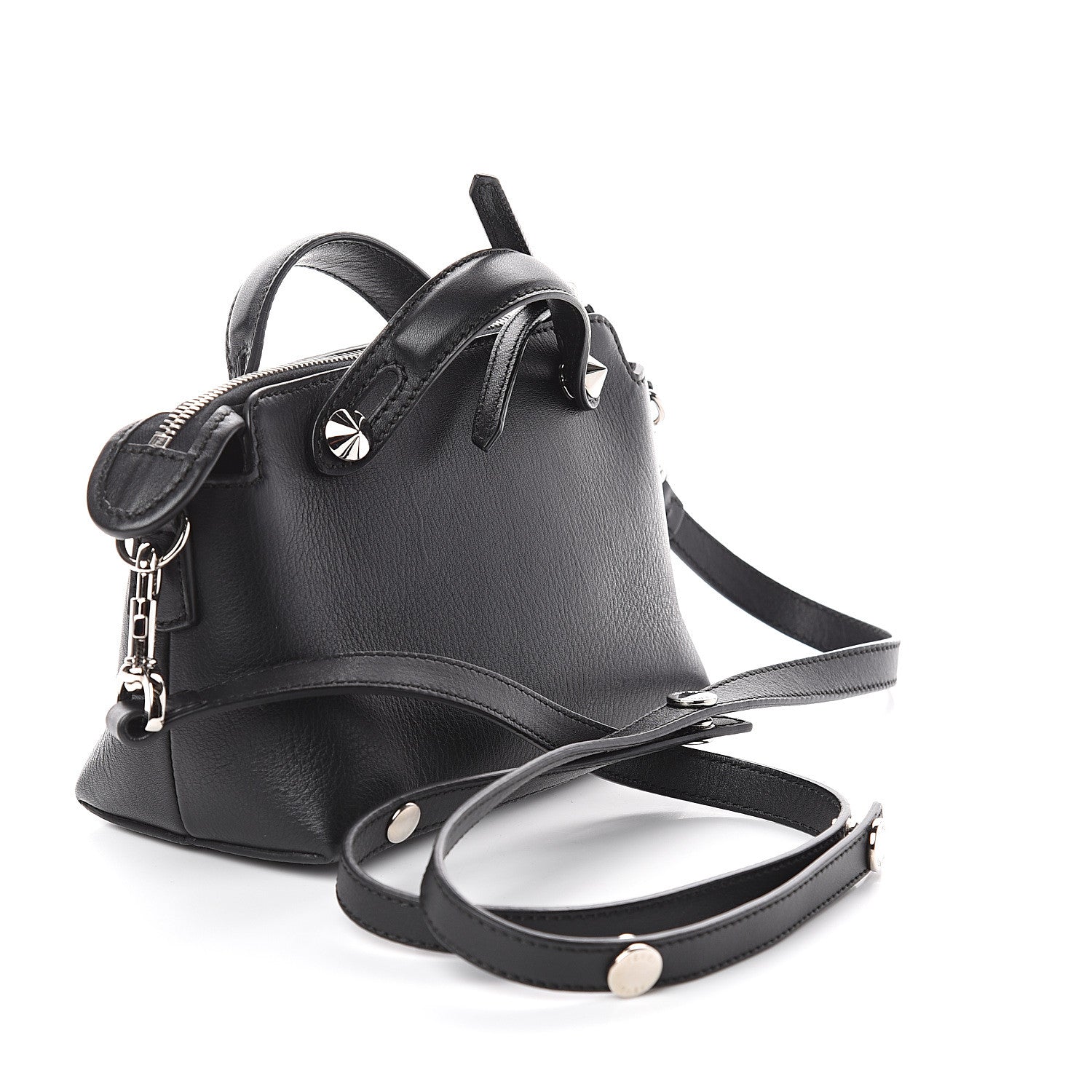 Fendi Vitello Dolce Mini By The Way Boston Bag Black 2 of 8