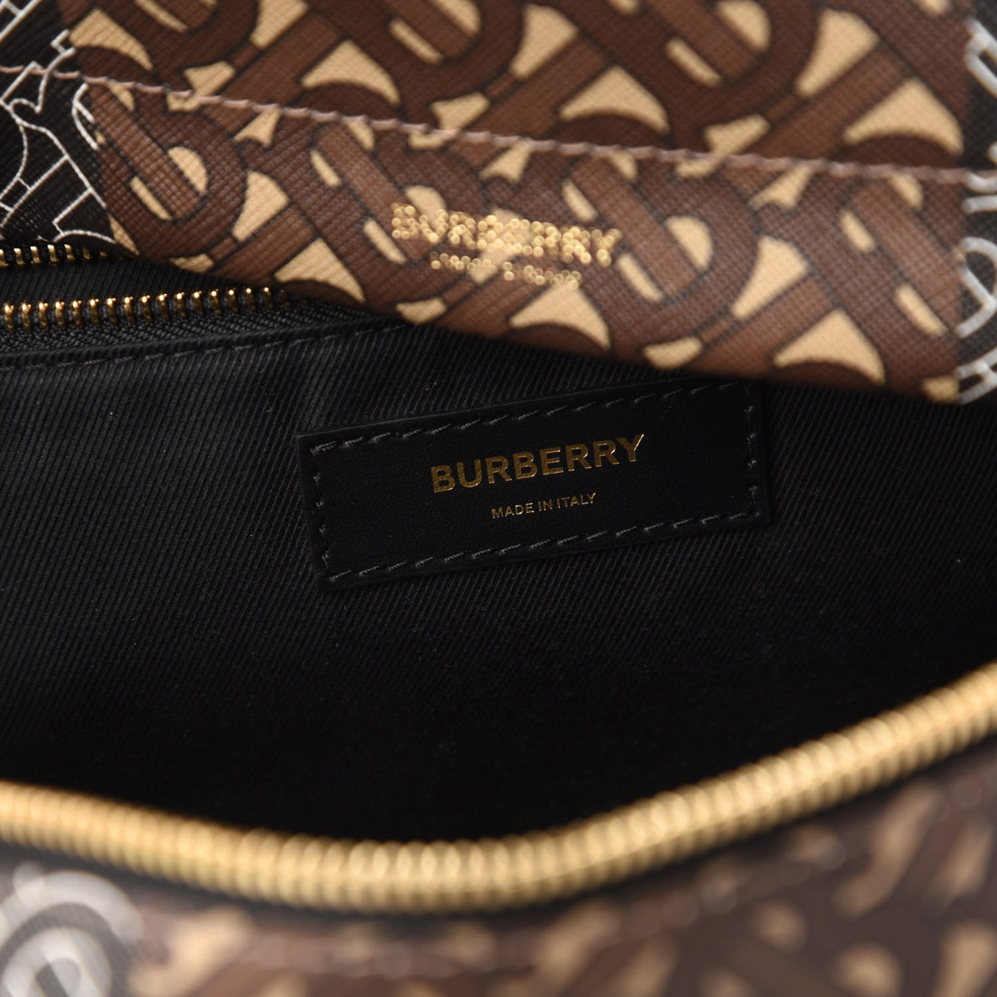 E-Canvas Monogram Stripe XL Sonny Bum Bag Bridle Brown
