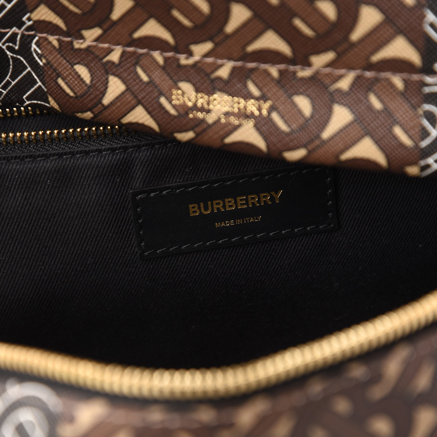 Burberry E-Canvas Monogram Stripe XL Sonny Bum Bag Bridle Brown 8 of 9