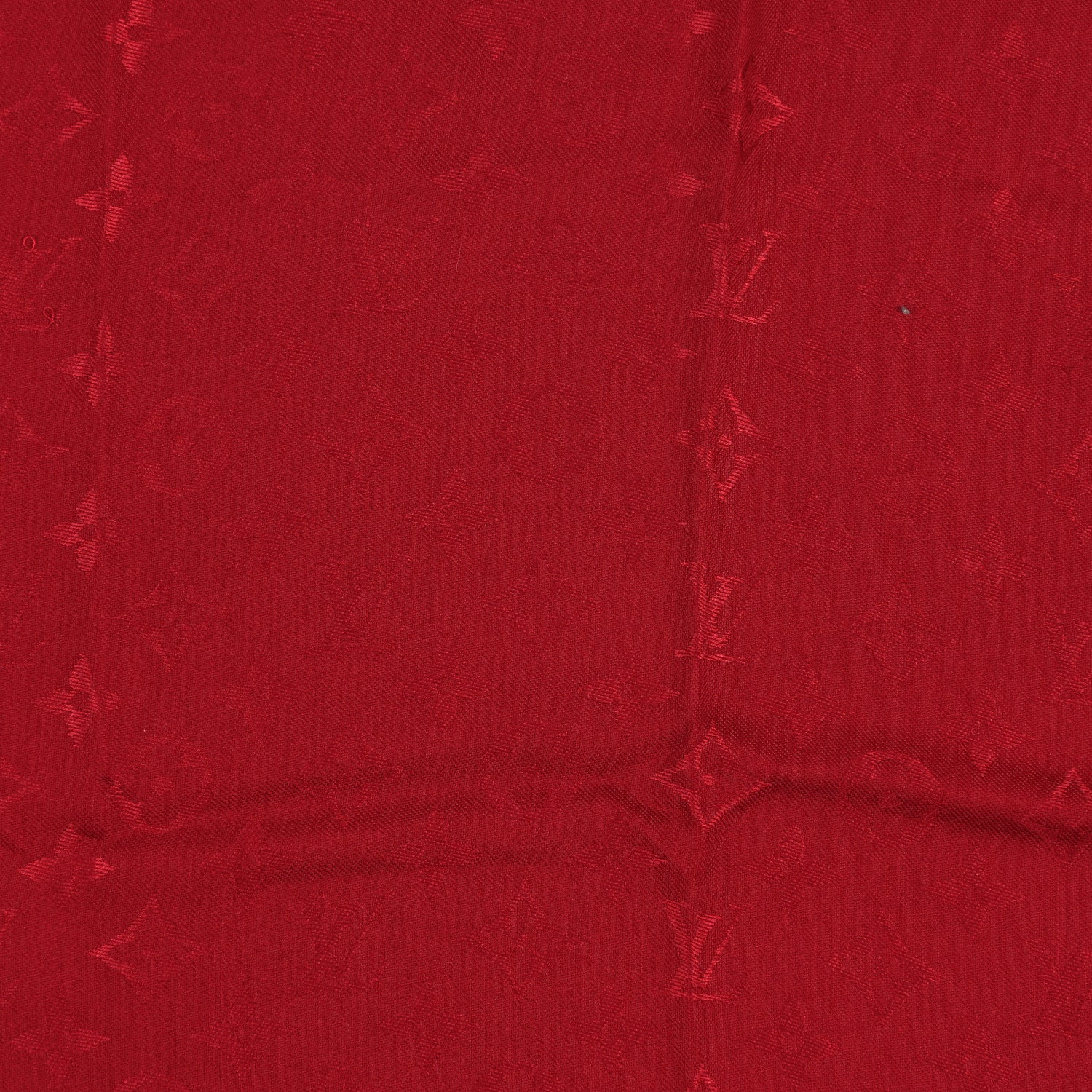 Louis Vuitton Silk Wool Monogram Shawl Pomme D'Amour 3 of 3