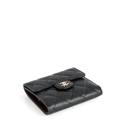 Chanel Caviar Quilted Compact Flap Wallet Black 4 of 7